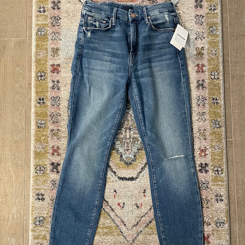 NBW Mother high waisted looker ankle Jean